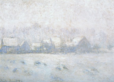 Effet de neige à Giverny-Monet