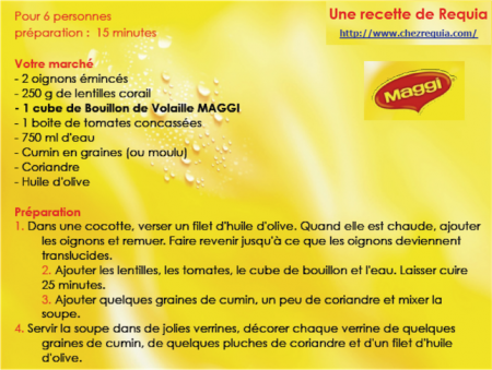 Velouté de lentilles corail