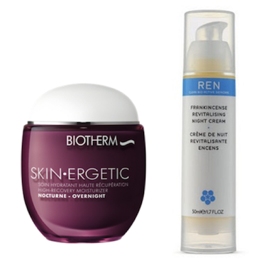 Biotherm skinergetic nuit Ren nuit vitalisante encens